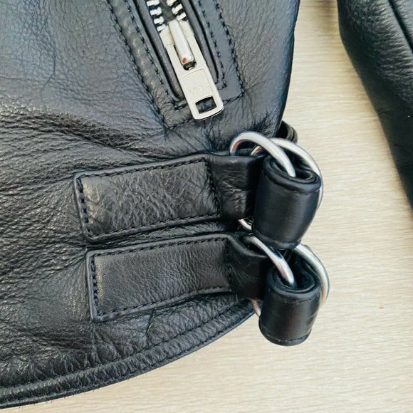 Aje 'Bowie' Black Leather Women's Jacket Black Size 8 Fully Lined Excl Condition - Picture 7 of 12